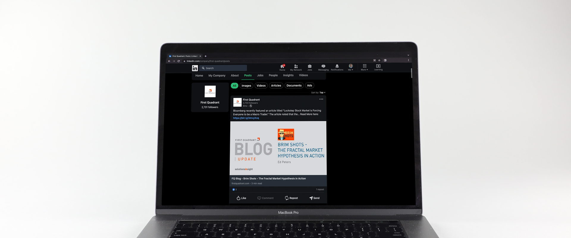 A desktop view of a blog LinkedIn post.